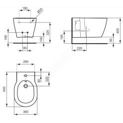 Биде подвесное Ideal Standard Connect, E799701