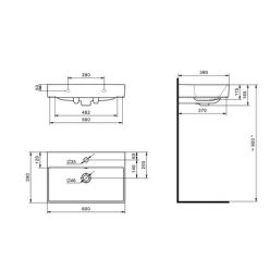 Раковина Roca Oleta 60x39 см, 3274C400Y