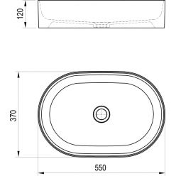 Умывальник Ravak CERAMIC 550 O SLIM, XJX01155001