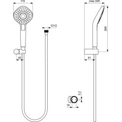 Душевой гарнитур Ideal Standard Idealrain Evo Diamond L3 B2240AA