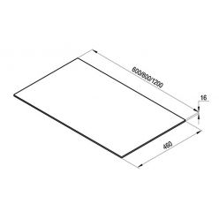 Столешница Ravak SD COMFORT 800, 80x16x46, X000001380 белая