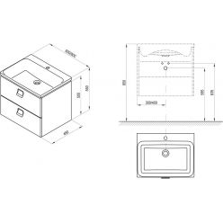 Тумба под умывальник Ravak SD COMFORT 800, 80x50x46, X000001378 белая