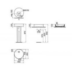 Умывальник-чаша Ideal Standard CONCA круглый 45 см, T369601