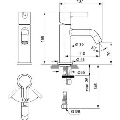 Смеситель для умывальника Ideal Standard JOY, BC776AA