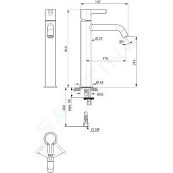 Смеситель для умывальника Ideal Standard JOY, BC782AA высокий