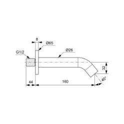 Настенный литой излив Ideal Standard JOY, BC805AA (180 мм)