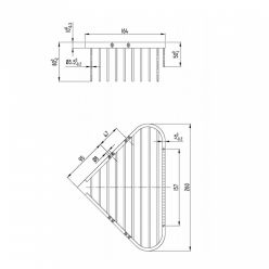 Угловая полочка для душа Villeroy&Boch Elements, TVA15100900061