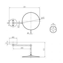 Регулируемое зеркало для макияжа Villeroy&Boch Elements, TVA15101700061