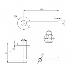 Бумагодержатель без крышки Hansgrohe AddStoris, 41771000