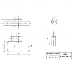 Держатель для туалетной бумаги, без крышки Villeroy&Boch Elements, TVA15201400061