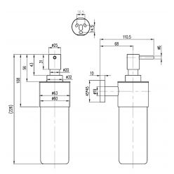 Дозатор для мыла Villeroy&Boch Elements, TVA15200700061