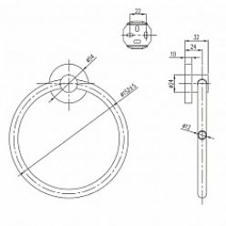 Держатель для полотенец Villeroy&Boch Elements, TVA15100500061