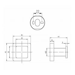 Крючок для полотенец Villeroy Boch Elements золото сатинированное, TVA15201100076