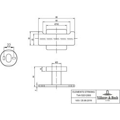 Двойной крючок для полотенец  Villeroy&Boch Elements, TVA15201200061