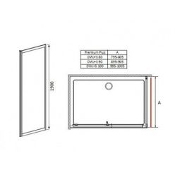 Боковая стенка Radaway Premium Plus S100, 33423-01-01N