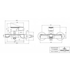 Смеситель для ванны Villeroy&Boch Architectura, TVT10300200061