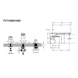 Смеситель на борт ванны Villeroy&Boch O.novo Start, TVT10500100061