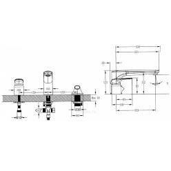 Смеситель на борт ванны Villeroy&Boch O.novo, TVT10400200061