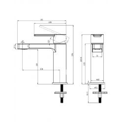 Смеситель для раковины 115 Villeroy&Boch Architectura, TVW10300400061