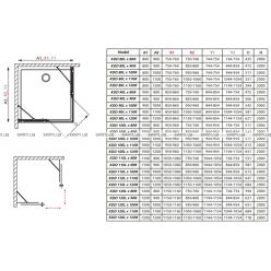 Душевой уголок Radaway Furo Black KDD 100x90 [10105100-54-01L + 10105090-54-01R]