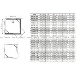 Душевой уголок Radaway Furo Black KDD 90x90 [10105090-54-01L + 10105090-54-01R] 