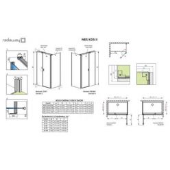 Душевой уголок Radaway Nes KDS II 120x90 [10033120-01-01R + 10040090-01-01] правая дверь