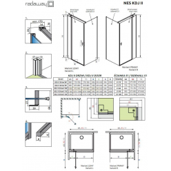 Душевой уголок Radaway Nes KDJ II 90x80 [10032090-01-01L + 10039080-01-01] левая дверь