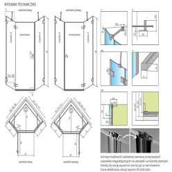 Душевой уголок Radaway Essenza New Pro PTJ 100x90 [10100000-01-01L + 10100900-01-01] левая дверь