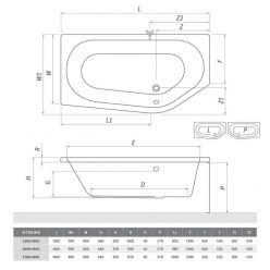 Акриловая ванна Roth Activa Neo 170x90 P, 9890000