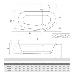 Акриловая ванна Roth Activa Neo 170x90 P, 9890000