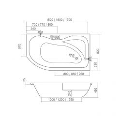 Акриловая ванна Roth Activa 160x90 L/R (8430000/8420000)