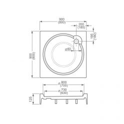 Душевой поддон ROTH ALOHA-P 90x90x12.5 см, 8000149