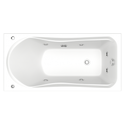Акриловая ванна BAS Бриз 150x75 на каркасе с Г/М оборудованием, ВГ00032