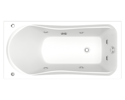 Акриловая ванна BAS Бриз 150x75 на каркасе с Г/М оборудованием, ВГ00032