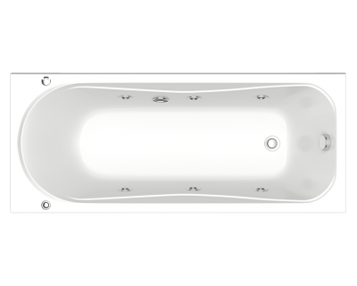 Акриловая ванна BAS Стайл 160x70 на каркасе с Г/М оборудованием, ВГ00223