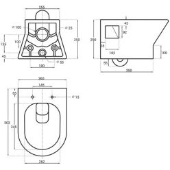 Унитаз подвесной BAS Compact с сиденьем микролифт, безободковый  УНИ0001