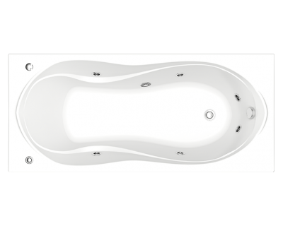 Акриловая ванна BAS Ямайка 180х80 на каркасе с Г/М оборудованием, ВГ00275