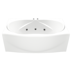 Акриловая ванна BAS Фиеста 194х90 на каркасе с Г/М оборудованием, ВГ00307