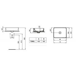 Умывальник квадратный Ideal Standard STRADA II Square Vessel T296201, 40X40 см 