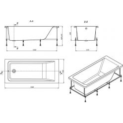 Акриловая ванна Roca Easy 150x70, ZRU9302904