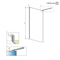 Душевые кабины Radaway Classic Plus Walk-in 80 см, 390080-01-01N