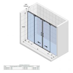 Душевая дверь Riho Ocean O115, 140 см (хром/стекло прозрачное), GU0404100