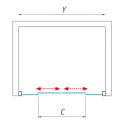 Душевая дверь Roth Lega Line LLD4 130 см (хром/стекло прозрачное), 574-1300000-00-02