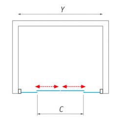 Душевая дверь Roth Lega Line LLD4 160 см (хром/стекло прозрачное), 574-1600000-00-02