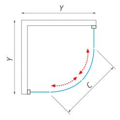 Душевые кабины Roth Lega Line LLR2 90x90 см, хром/прозрачный, 555-9000000-00-02