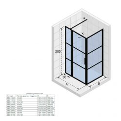 Душевой уголок Riho GRID GB203, 130x100, GB2130100