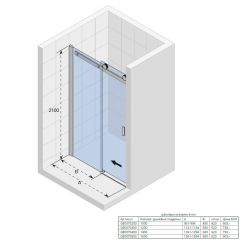 Душевая дверь Riho BALTIC B104, 140 см (хром/прозрачное стекло), GE0070400
