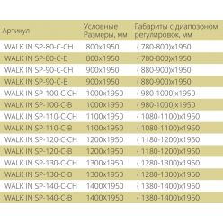 Душевой уголок GoodDoor WALK IN SP-110-C-В, 110x195, ВИ00014