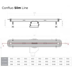 Трап для душа Pestan Confluo Premium Slim Line 550, 13100032 щелевой