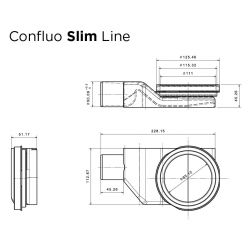 Водосточный желоб Pestan Confluo Premium Slim Line 1150, 13100038